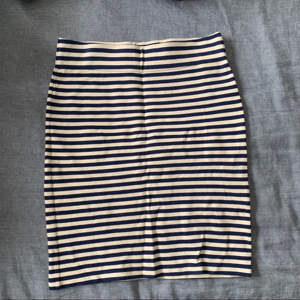 Madewell Striped Pencil Skirt